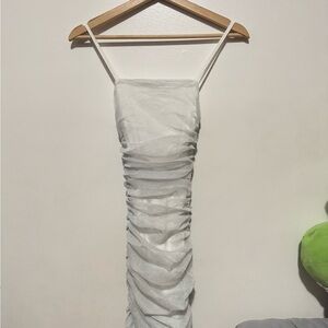 SHEIN White Ruched Dress